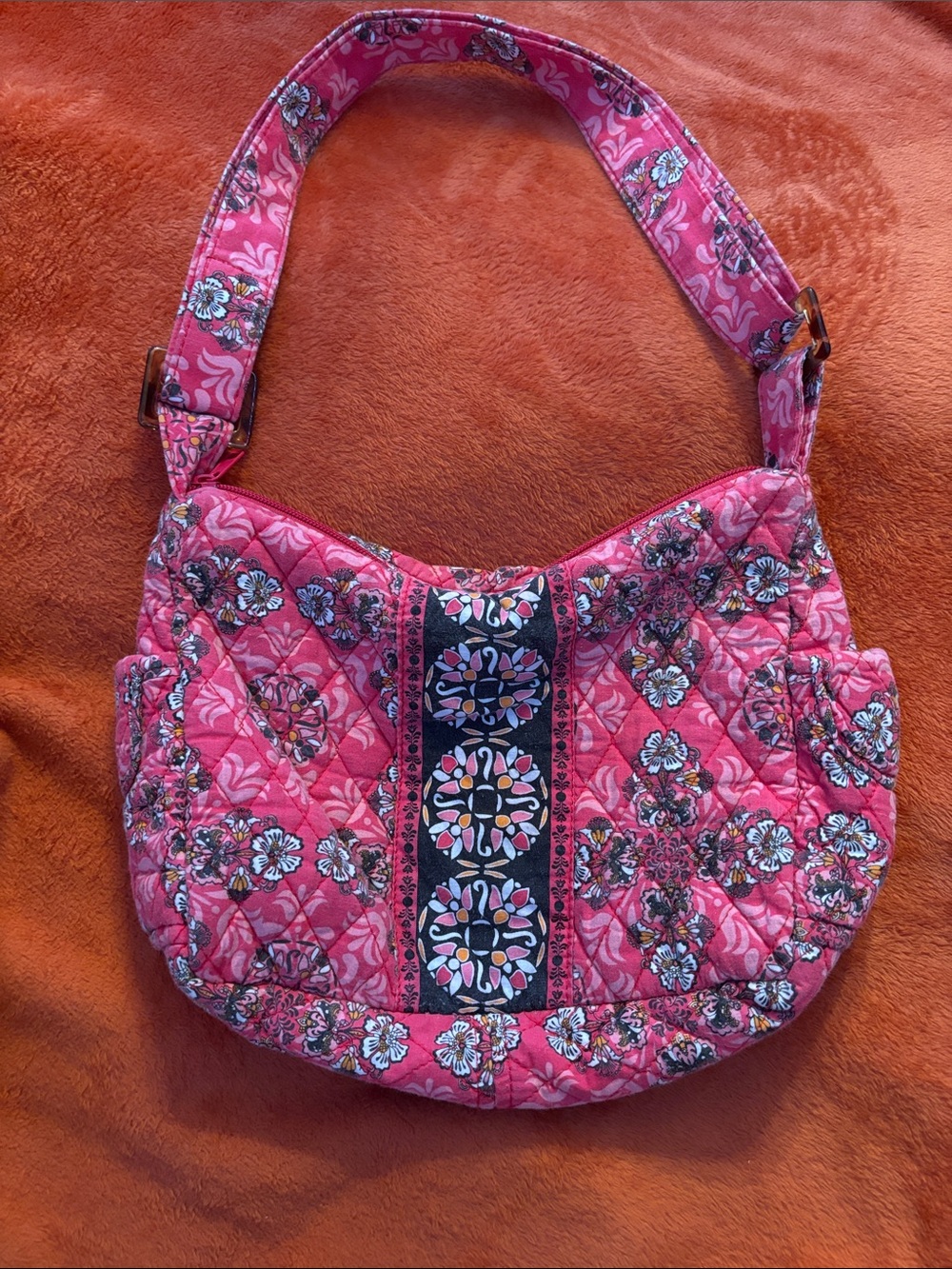 Tanyalee Quilted Pink Floral Shoulder Bag